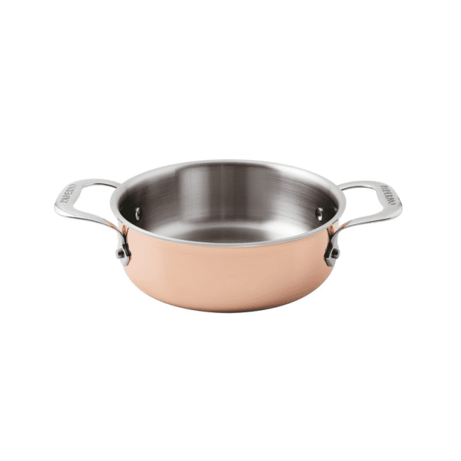 Casseruola bassa due maniglie series 15600 rame 3-ply cm.24
