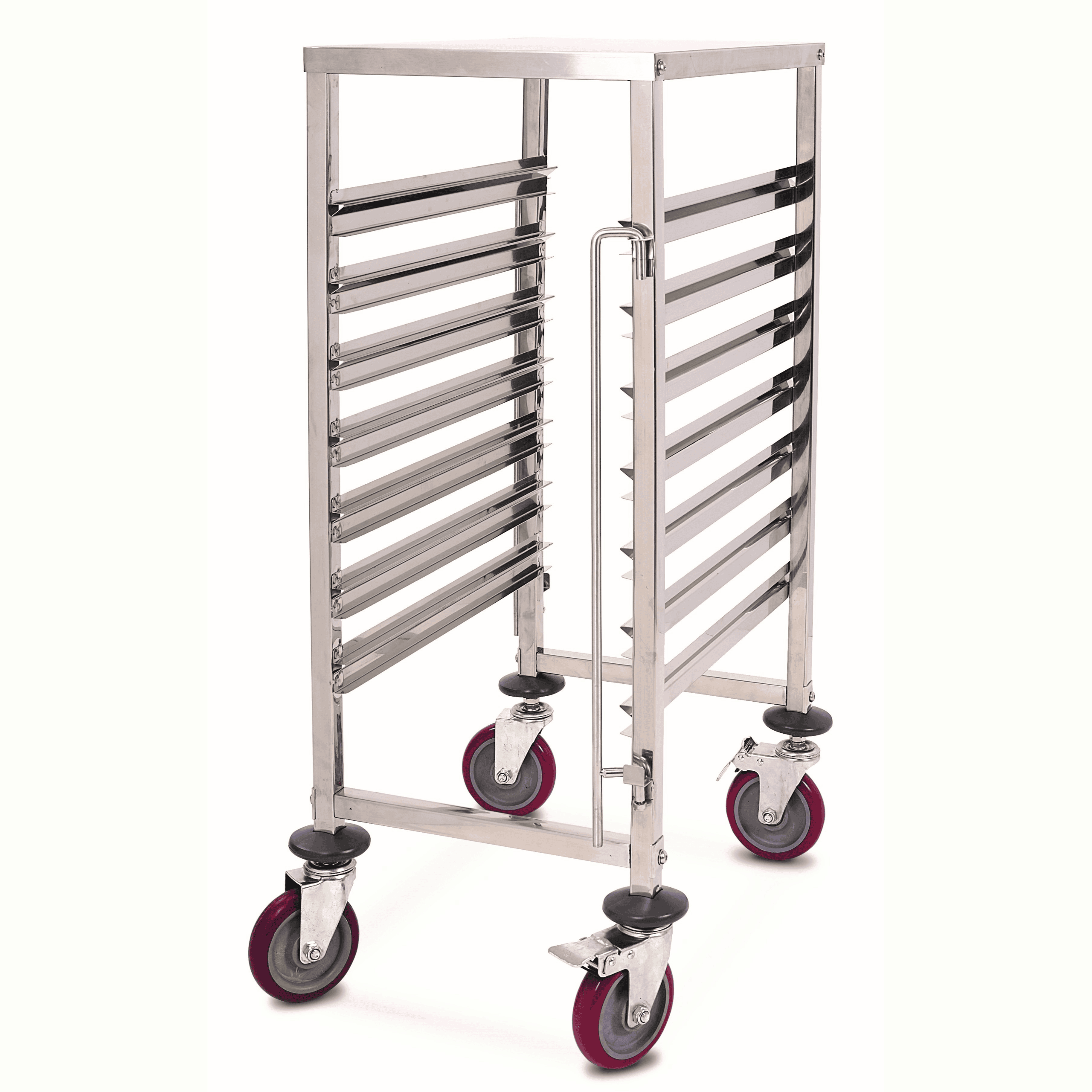 Carrello portateglie acciaio inox 201 7 gn1/1 con ripiano superiore