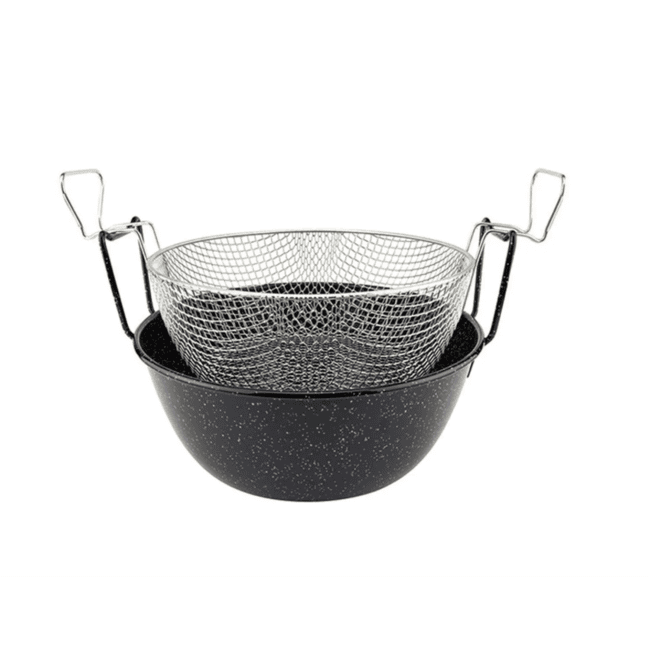 Friggitrice smaltata con cesto cm.36