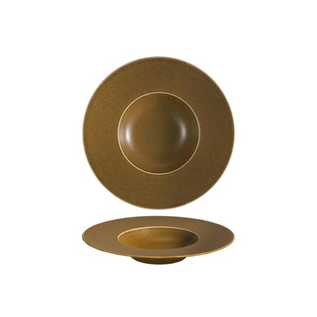Piatto fondo gourmet pasta bowl saturno grumpy marrone cm.18