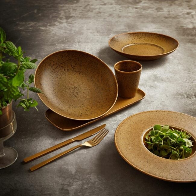 Piatto fondo gourmet pasta bowl saturno grumpy marrone cm.18