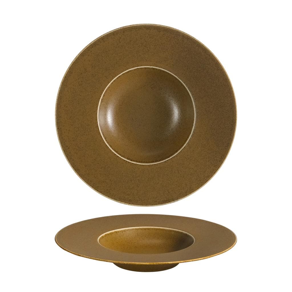 Piatto fondo gourmet pasta bowl saturno grumpy marrone cm.25