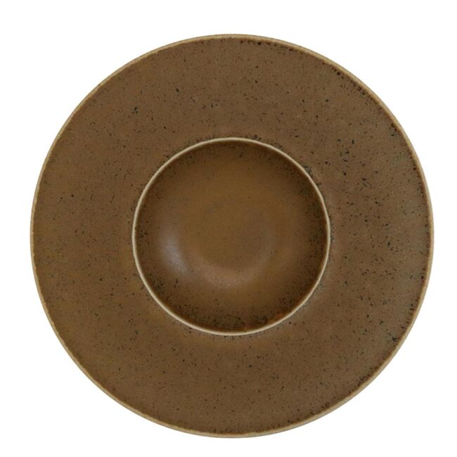 Piatto fondo gourmet pasta bowl saturno grumpy marrone cm.29
