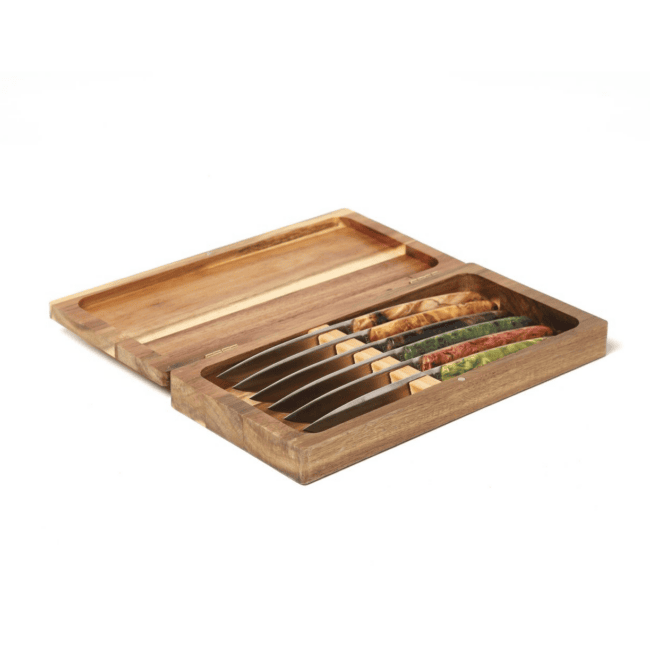 Scatola in legno per 6 coltelli utset