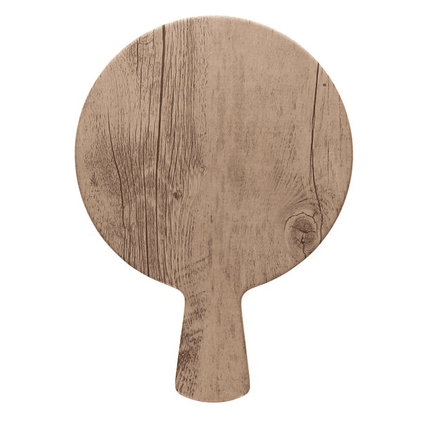 Tagliere rotondo con manico show plate wood cm.32