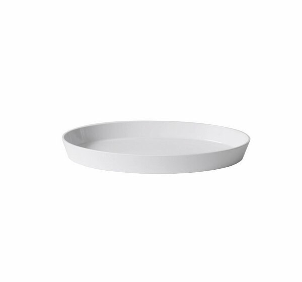 Vassoio ovale fondo show plate bianco cm.47×29