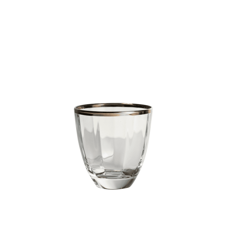 Bicchiere tumbler acqua optic silver cl.36