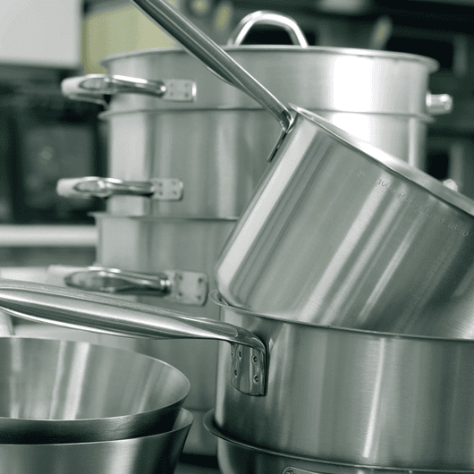 Casseruola alta due maniglie series 1000 inox cm.16
