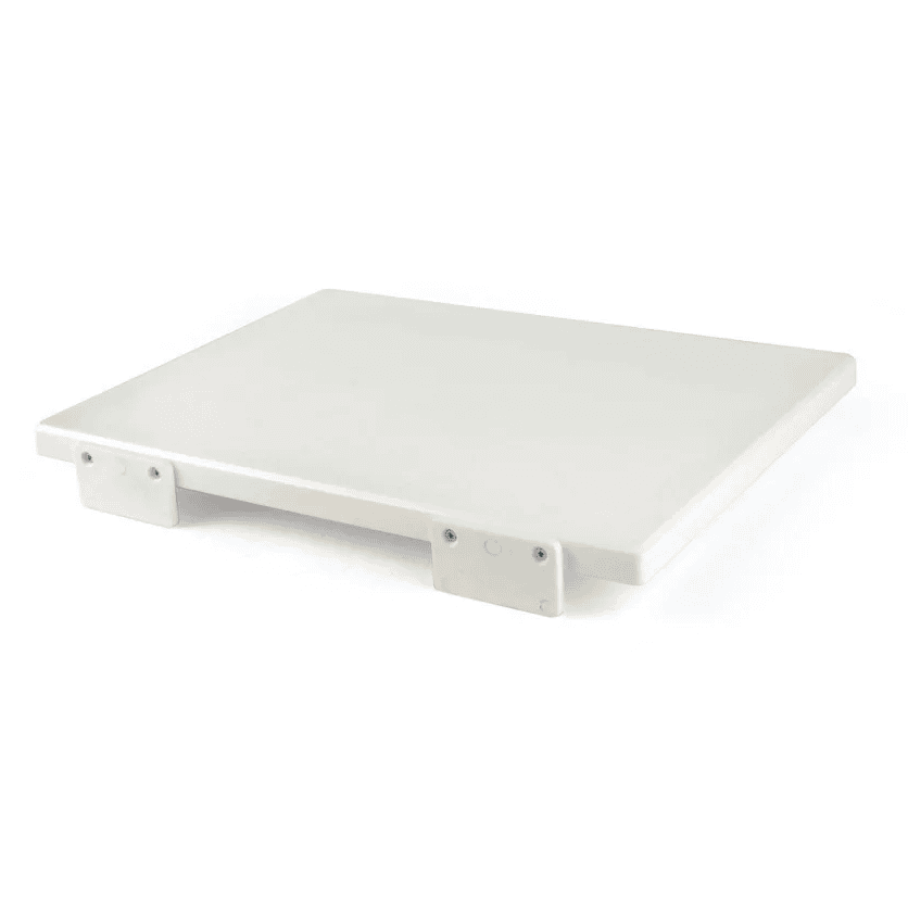 Tagliere professionale con fermi bianco cm.50x30x2