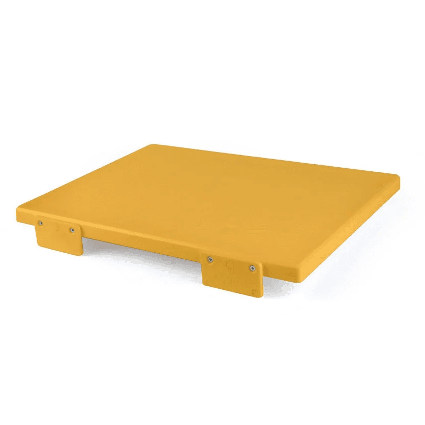 Tagliere professionale con fermi giallo cm.60x40x2