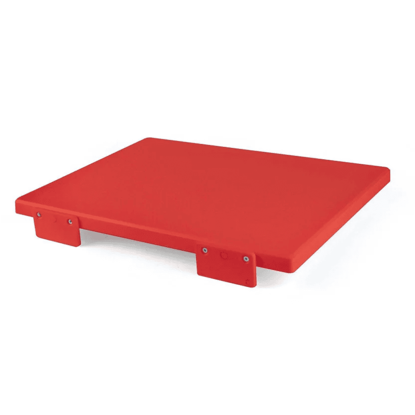 Tagliere professionale con fermi rosso cm.60x40x2