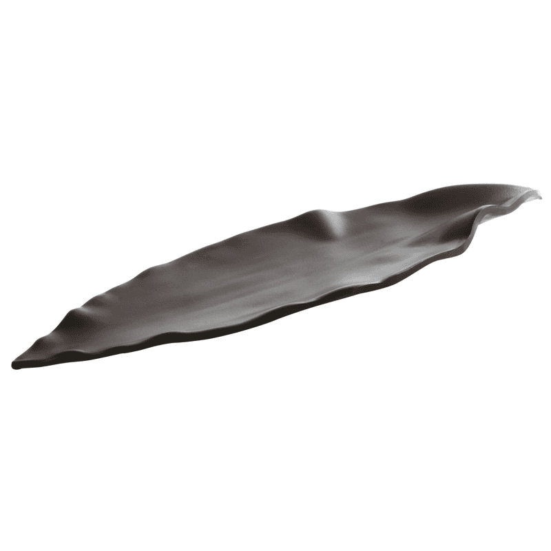 Vassoio foglia thara melamina nera cm.24,5×6,5