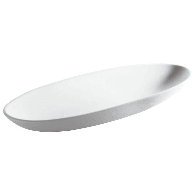 Vassoio ovale thara melamina bianca cm.32,5×14