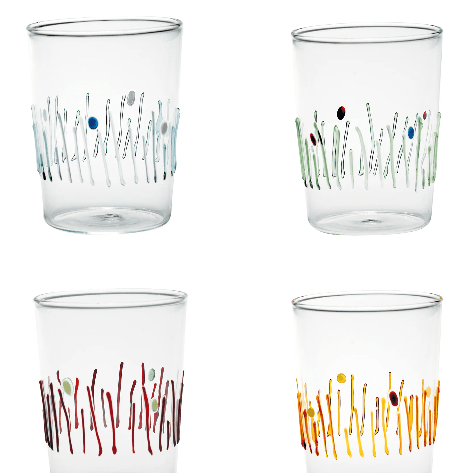 Confezione 4 bicchieri 4 stagioni cl.40 colori assortiti