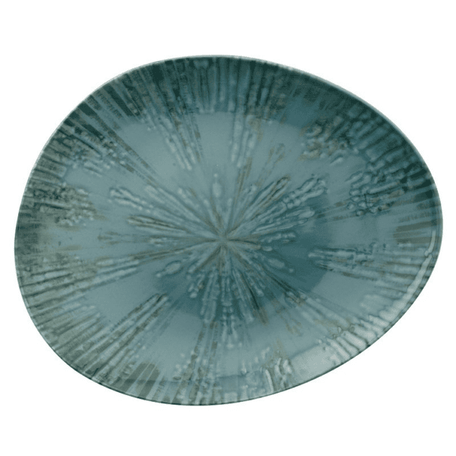Piatto piano organico fusion blu cm.31×26