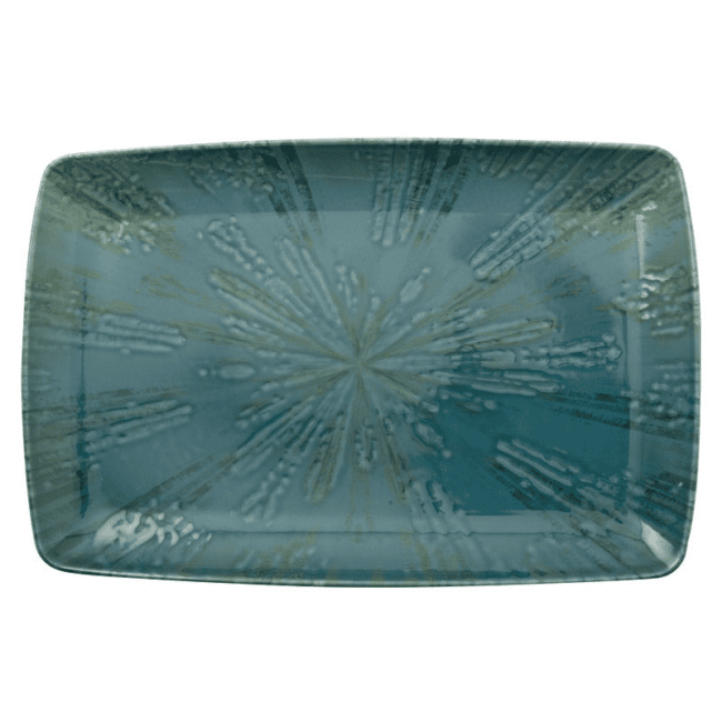 Piatto rettangolare fusion blu cm.35×22