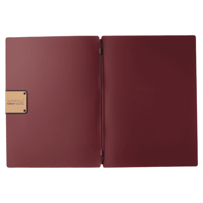 Porta menu portofino premium bordeaux a4 solo elastico