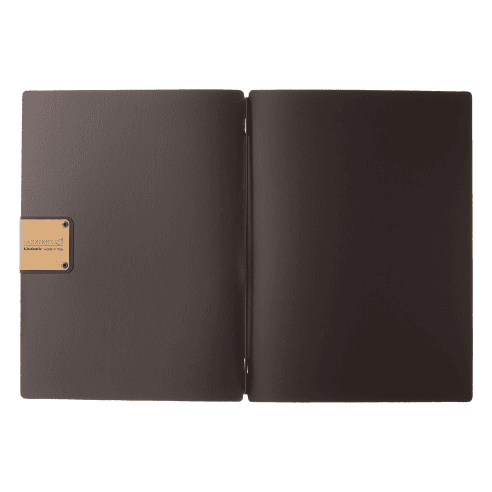 Porta menu portofino premium marrone a4 solo elastico