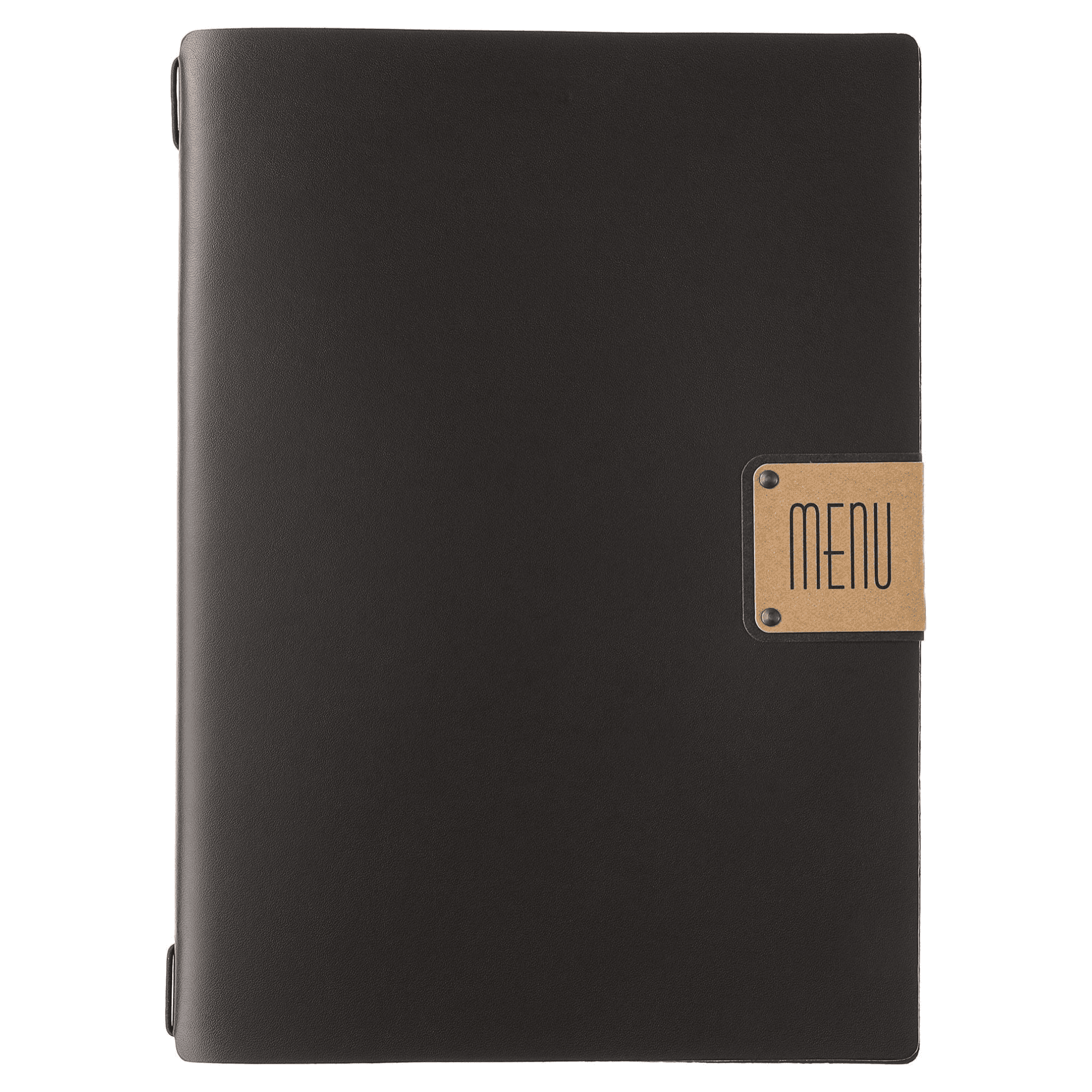 Porta menu portofino premium nero a4 solo elastico