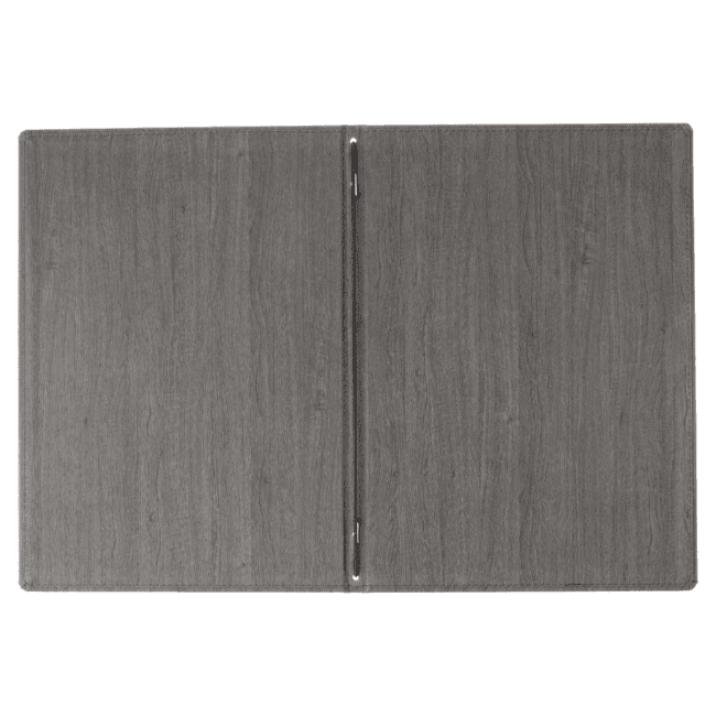 Porta menu wood premium ebano a4 solo elastico