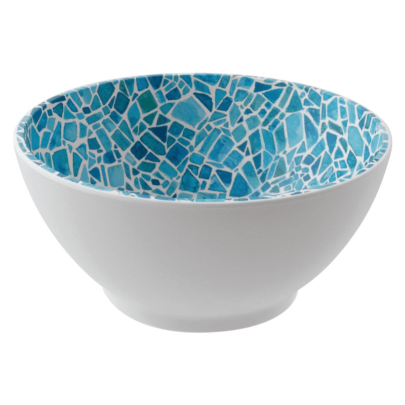 Coppa melamina mosaic azzurro cm.21,5