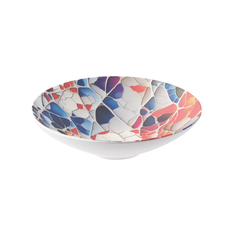 Piatto fondo melamina mosaic multicolor cm.21,5