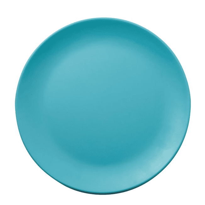 Piatto frutta melamina mosaic azzurro tinta unita cm.20