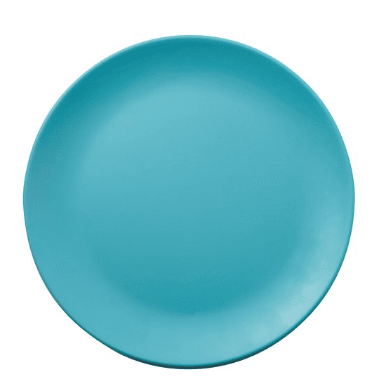 Piatto pane melamina mosaic azzurro tinta unita cm.15,3