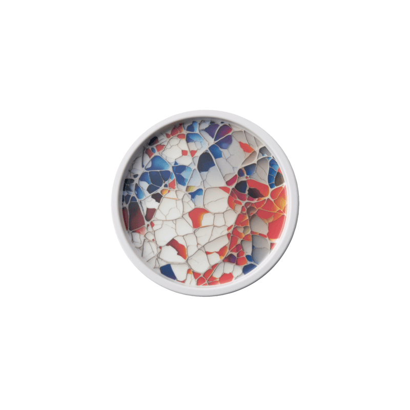 Piatto pane melamina walled mosaic multicolor cm.14