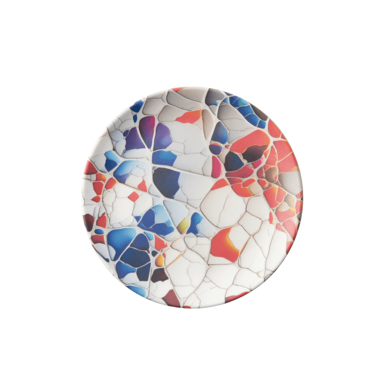 Piatto piano melamina mosaic multicolor cm.25,5
