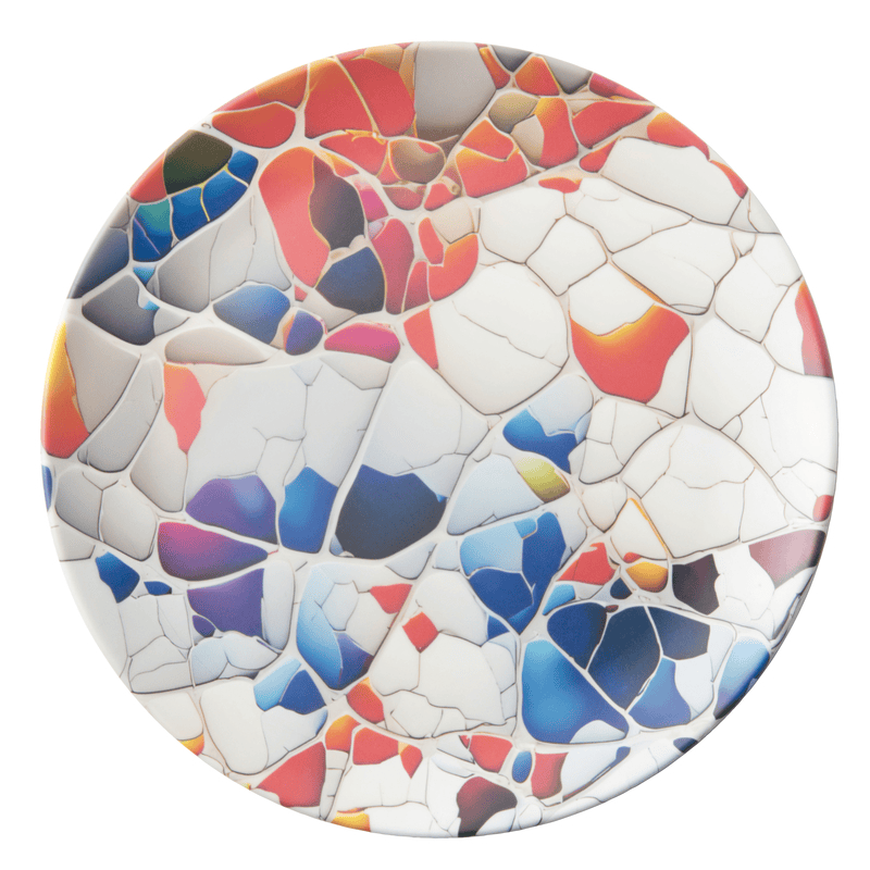 Piatto piano melamina mosaic multicolor cm.28