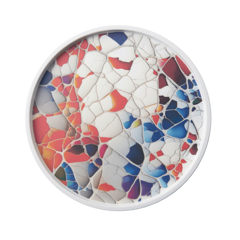 Piatto piano melamina walled mosaic multicolor cm.25