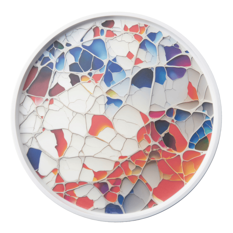 Piatto piano melamina walled mosaic multicolor cm.28,5