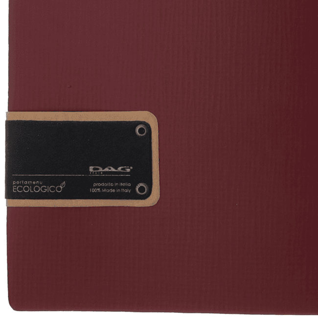 Porta menu chef bordeaux a4 solo elastico