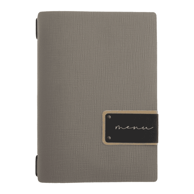 Porta menu chef tortora a5 solo elastico
