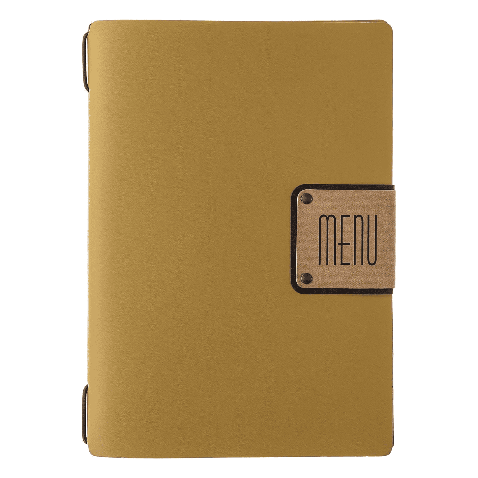 Porta menu portofino premium ocra a5 solo elastico