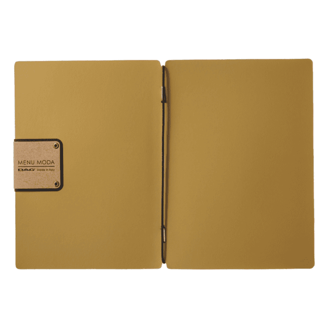 Porta menu portofino premium ocra a5 solo elastico