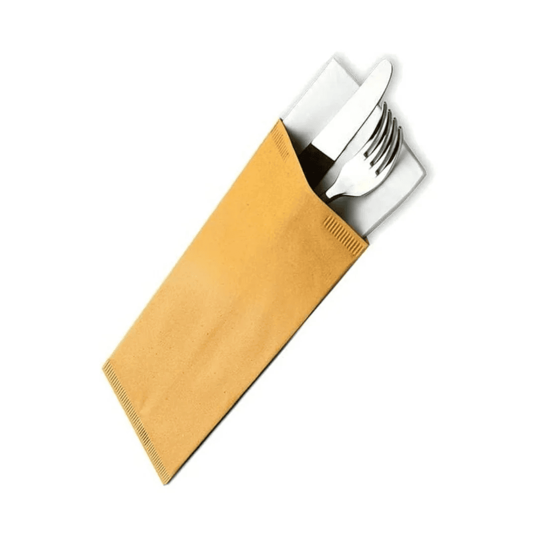 Cartone 1000 buste portaposate con tovagliolo 38×38 2 veli anonime carta paglia