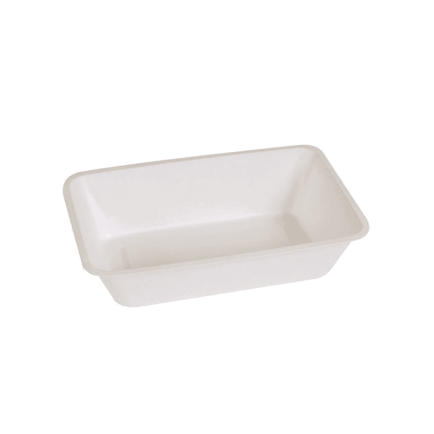 Cartone 600 vaschette bio eco polpa di cellulosa compostabile cm.17x11x3,5