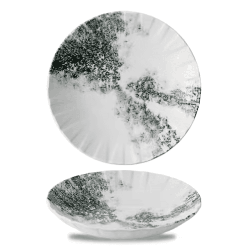 Piatto fondo coupe alchemy smoke black cm.21