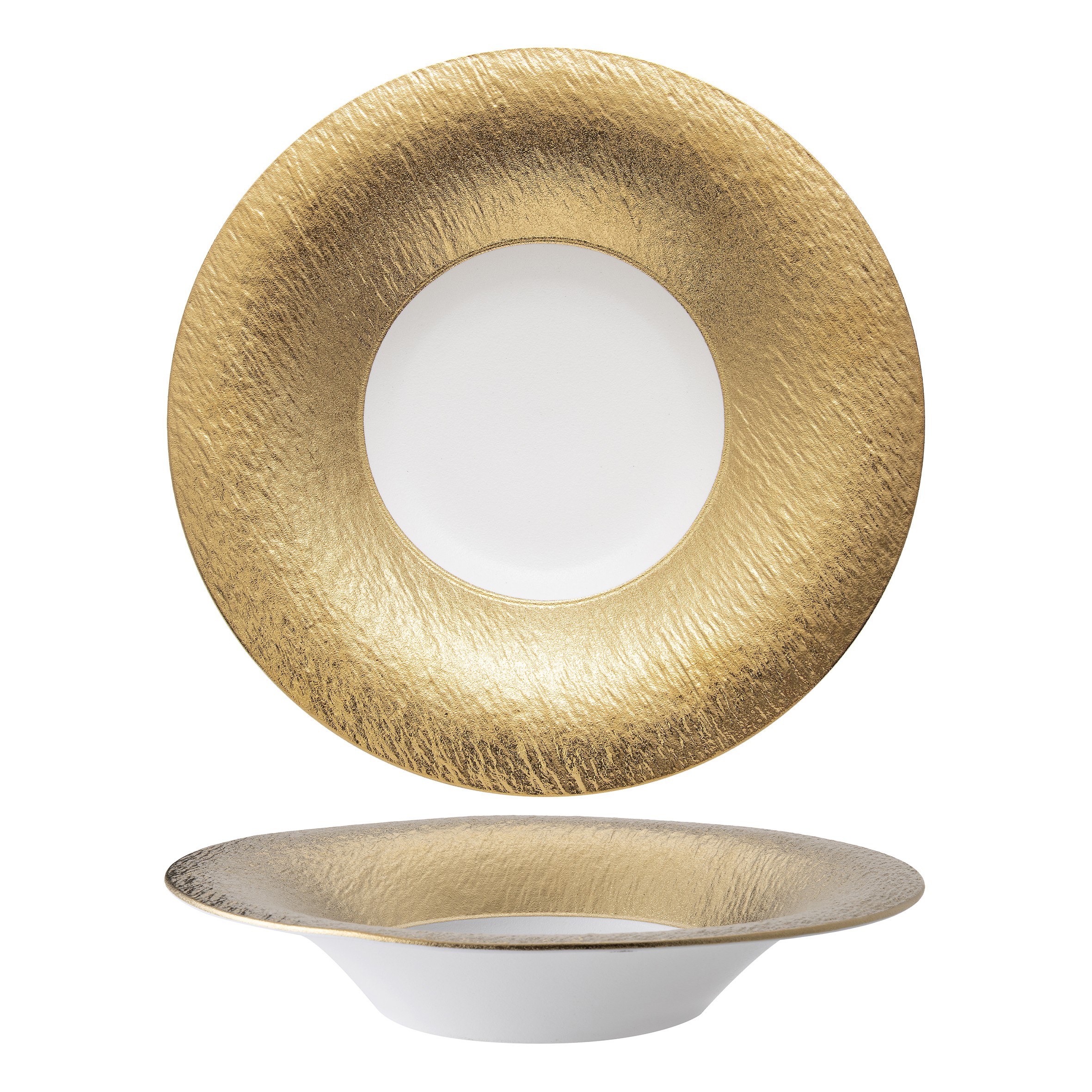 Piatto fondo gourmet gemini gold cm.28
