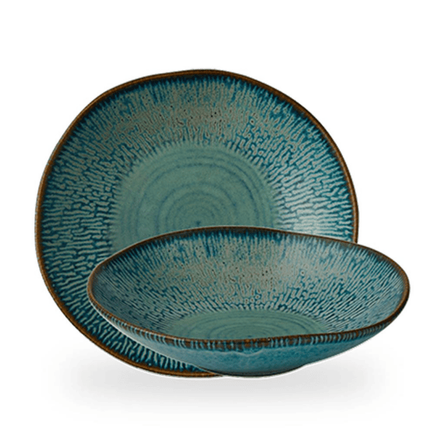 Piatto fondo organic envisage cascade blue cm.25