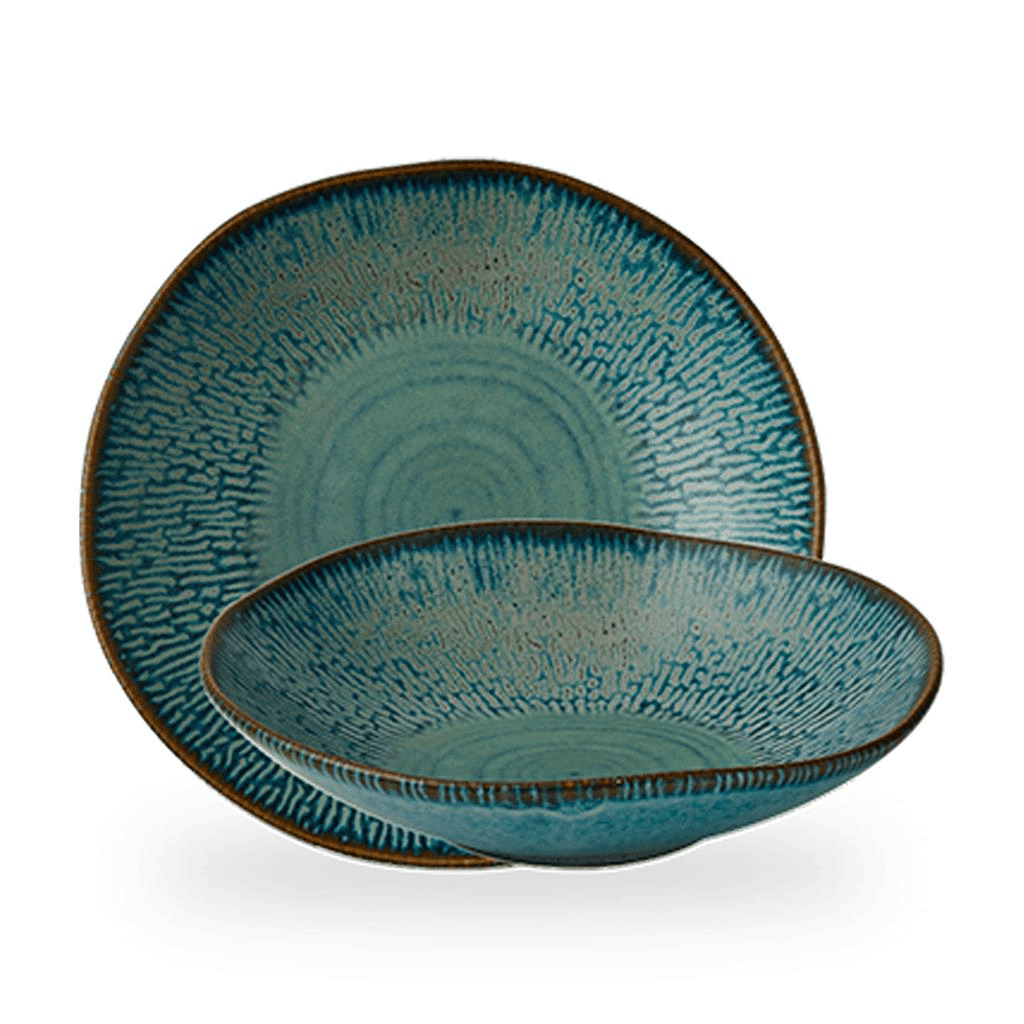 Piatto fondo organic envisage cascade blue cm.25