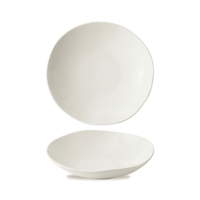 Piatto fondo organic envisage natural white cm.22