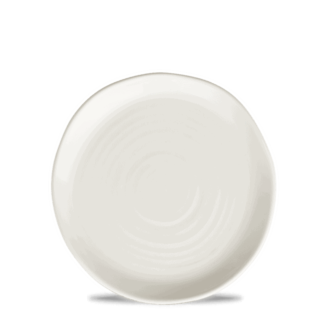 Piatto piano coupe organic envisage natural white cm.16,5