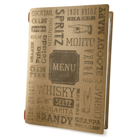 Porta menu custom naturale chicago a4 solo elastico
