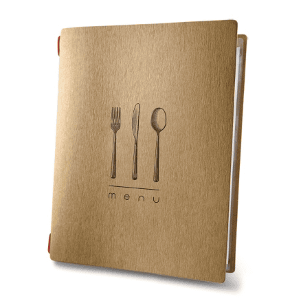 Porta menu custom naturale dinner a5 solo elastico