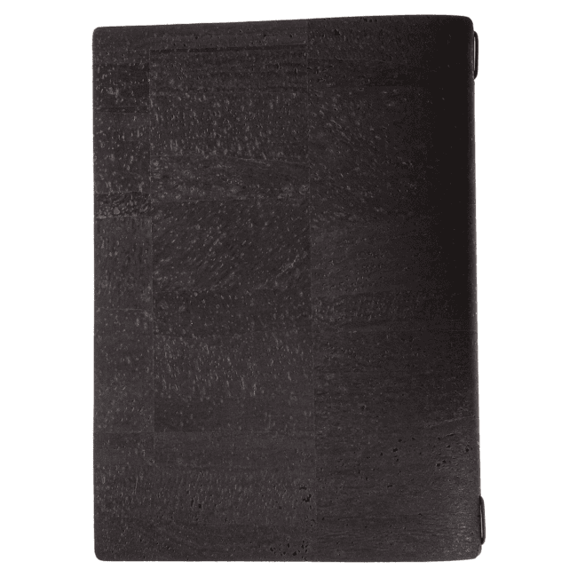 Porta menu sughero nero etichetta patch a4 solo elastico