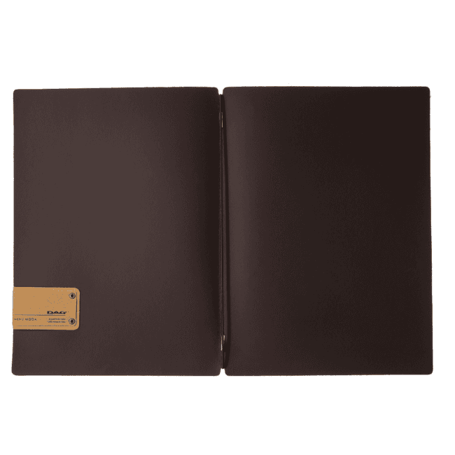 Porta menu sughero nero etichetta patch a4 solo elastico