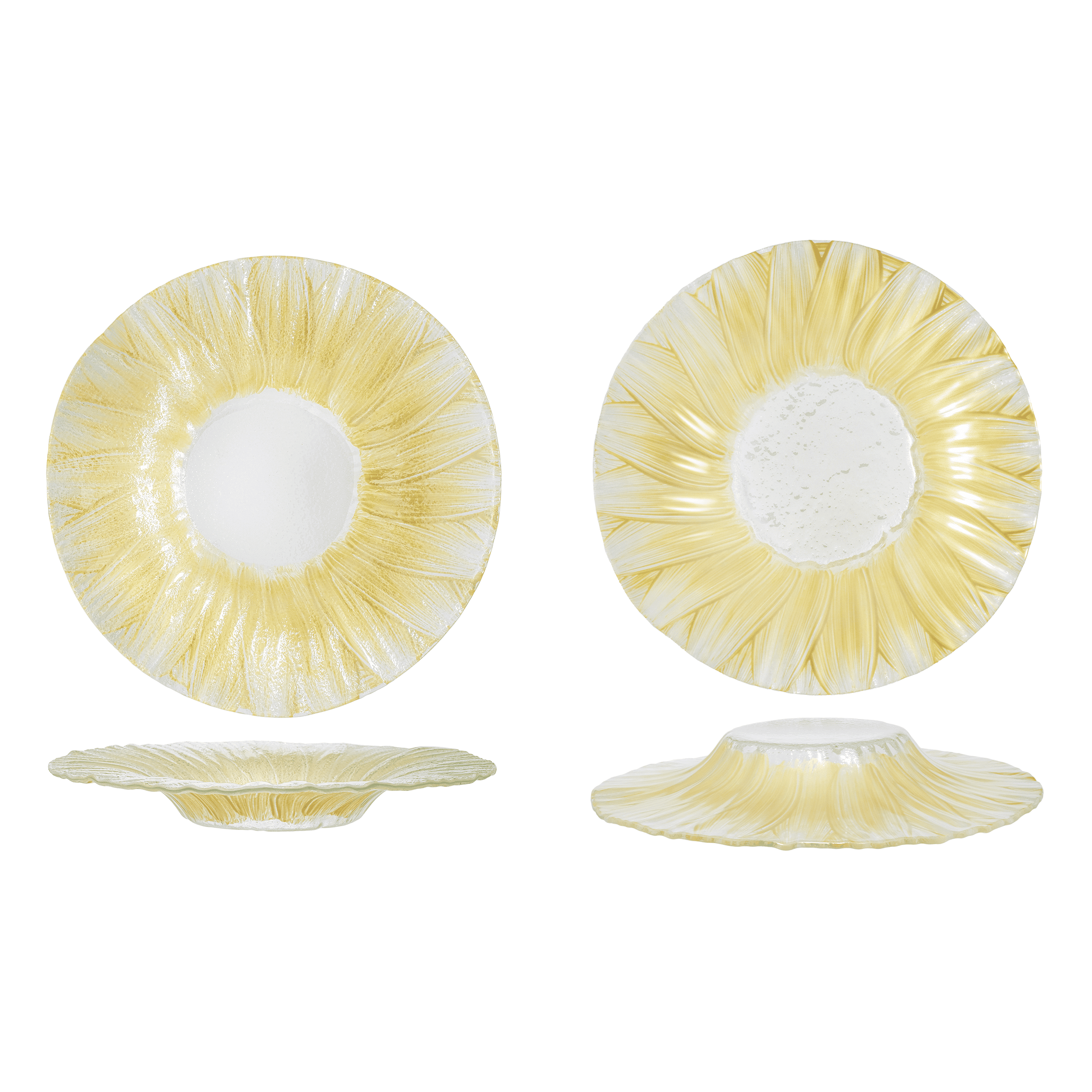 Piatto gourmet double face lipari gold cm.30×4,5h